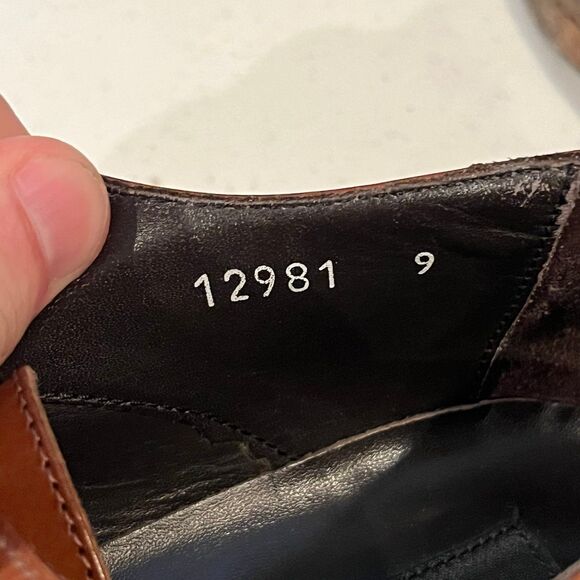 To Boot New York Adam Derrick Italy Cap Toe Oxfords Brown Leather Mens Size 9 - Picture 7 of 7